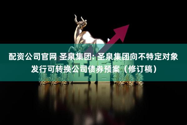 配资公司官网 圣泉集团: 圣泉集团向不特定对象发行可转换公司债券预案(修订稿)